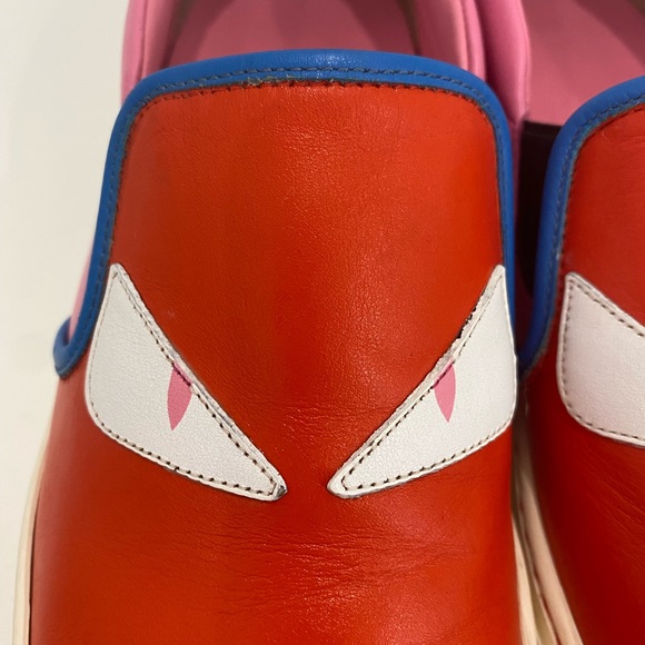 Fendi monster motif leather loafer sneakers - Picture 12 of 16